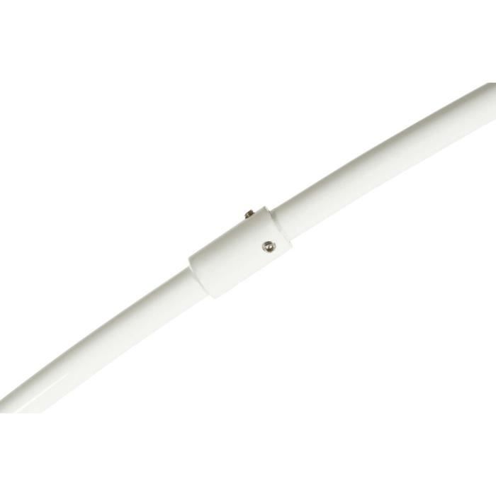 Lampadaire - Métal Blanc - 36 x 110 x 195 cm - Socle en Marbre - E27 220V