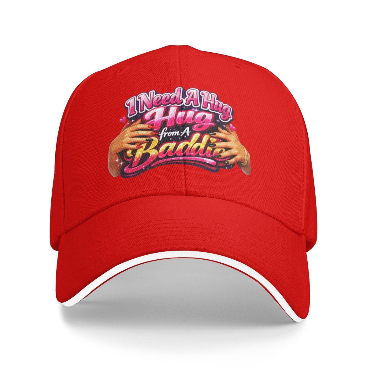Baseball Caps I Need Hug From Baddie Funny Trendy Graphic Unisex Outdoor Summer Hats One Size