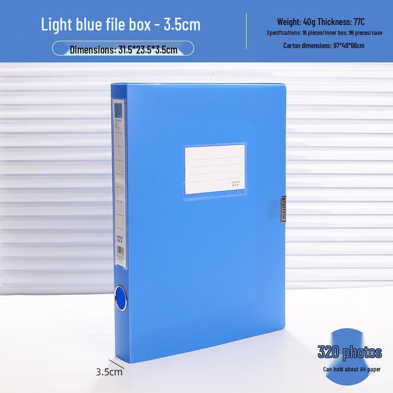 Durable Blue A4 Plastic File Box