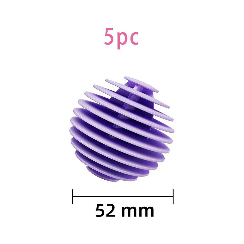 

5PCS Reusable Magic Laundry Balls – TPR Soft Anti-Tangle Clothes Cleaning Tools for Washing Machines and Dryers 5pc фиолетовый
