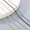 Stainless Steel Round Snake Chain Necklace For Men Women‘s Lightweight Smooth Layering Choker Multiple Minimalist Trendy Jewelry