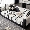 Irregular Special-Shaped Sofa Cushion Chenier Black And White Straight Row Sofa Seat Cushion Non-Slip Light Luxury High-End Cover Cloth