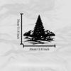 Pine Tree Mountain Metal Wall Art Weather Resistant Sculpture Christmas New Year Gift Nature Lovers Living Room Garden Fence Decor 1pc