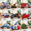 Childrens Aircraft Tanks Excavators Fire Trucks Bicycles Plush Pillows For Kids Bedroom
