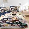 3pcs Demon Slayer Anime Characters Festival Gift Set-Home Decor Bedding Suit for Bedroom, Guest Room, Living Room, Hotel-Suitable for Fans,