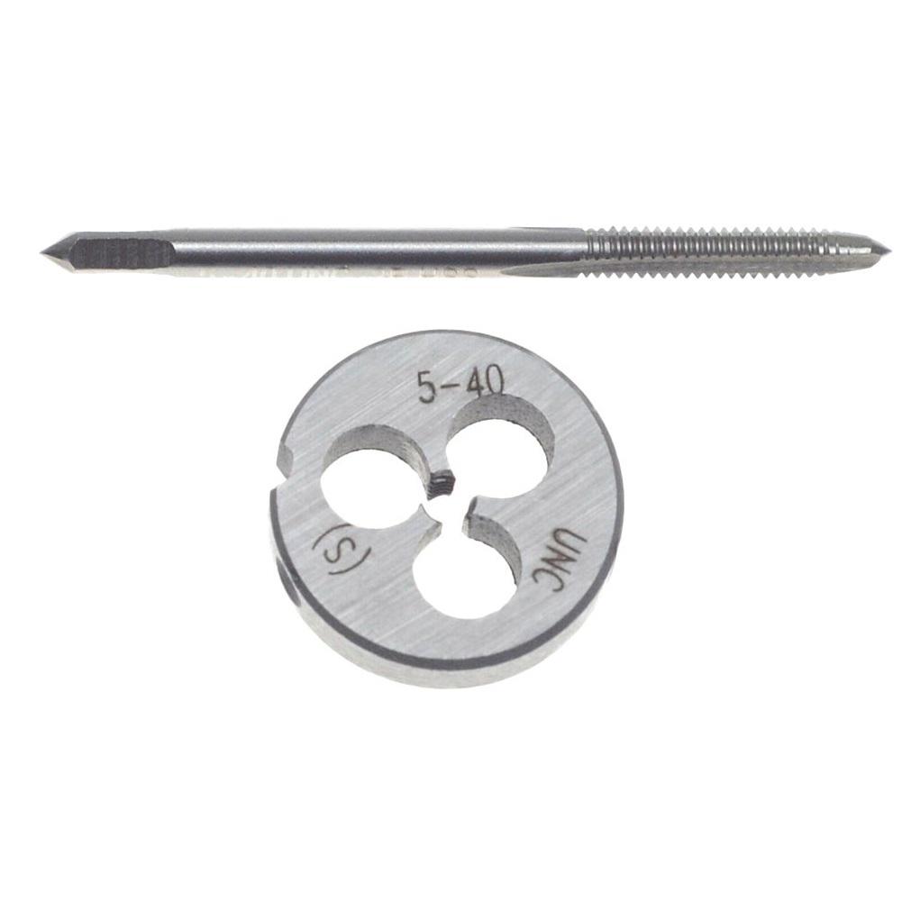 Die Set Tap Silver Threading Tool HSS Hand Tap Drill Set Right-Hand Thread 5-40 for unc Cutting Tools Hand Tool