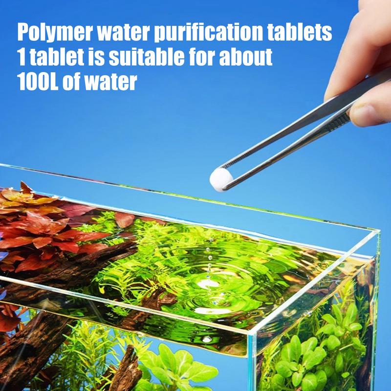 Water Purification Tablets 1 Bottle Fast Aquarium Water Filter Fish Supplies Potable Aqua Tablets Aquarium Water Purification