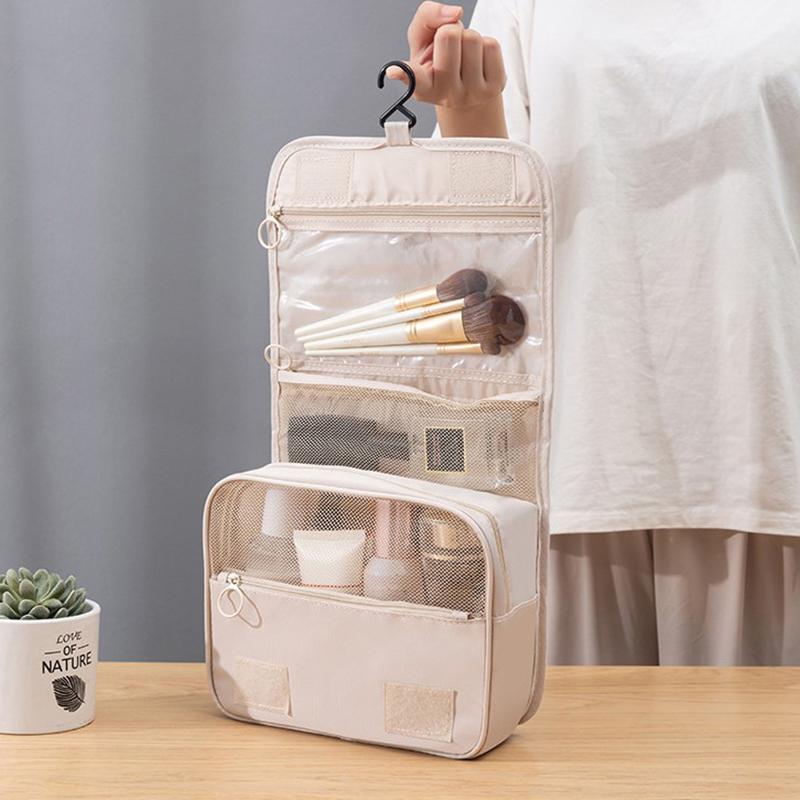 Portable Hook Toilet Bag Multi Functional Travel Waterproof Wear Resistant Multi Layer Storage Large Capacity Makeup Bag