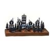 Christmas Tray Metal With Holders, Tealight Advents Wreath for Holiday Decoration D57B