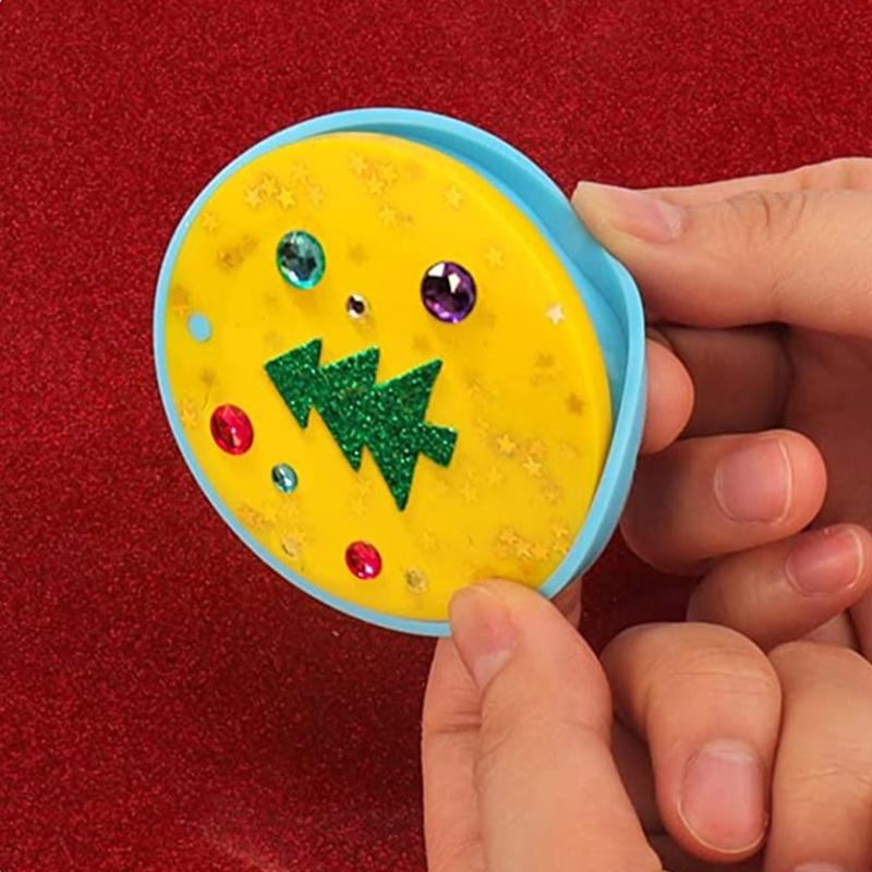 5x Resin Keychain Molds Round Silicone Keychain Mold Epoxy Resin Casting Molds with Hole Keychain Making for DIY Crafts