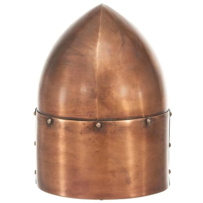 VidaXL Antique Medieval Knight Helmet for LARP Copper Steel