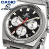 EDIFICE CASIO Sapphire Overseas Model Watch, Chronograph, Glass, Black, Men's, EFB-730D-1AV