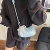 Korean niche underarm bag women's new trendy fashion lace crescent bag simple shoulder handbag