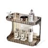 Light Luxury Double Dresser Organizer Transparent Perfume Rack Bathroom Skin Care Makeup Organizer Vanity Shelf
