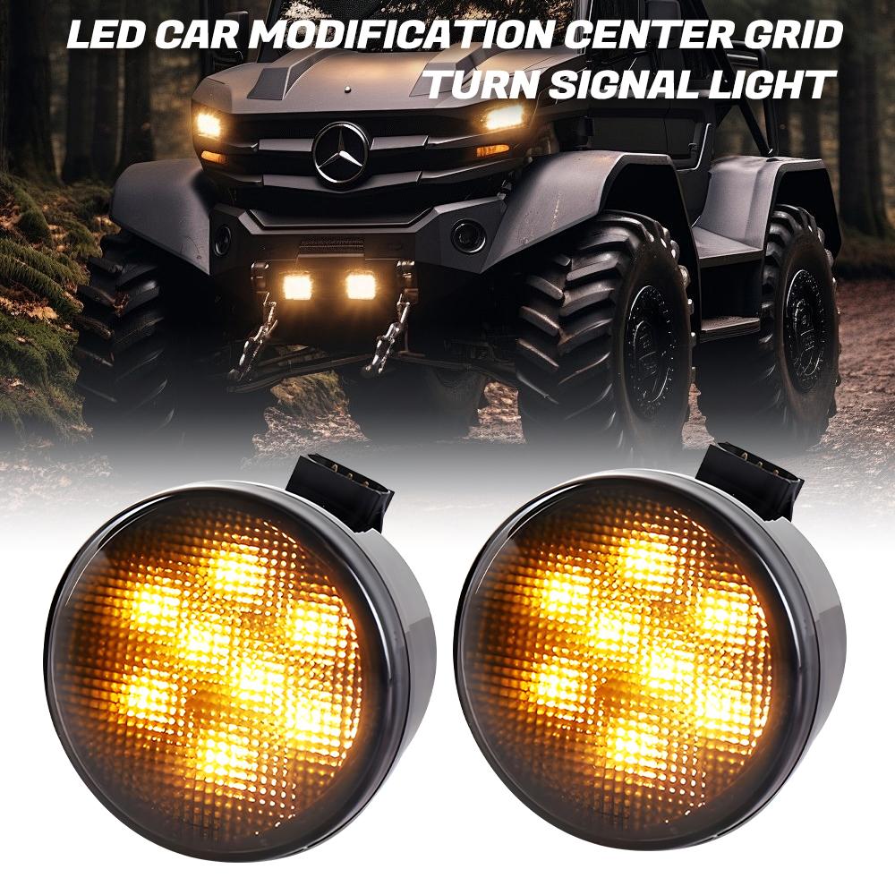 Car Work Light Car Front Bumper LED Fog Light Grille Light Turn Signal Side Marker Light Fender Lamp Kit for Jeep Car United States