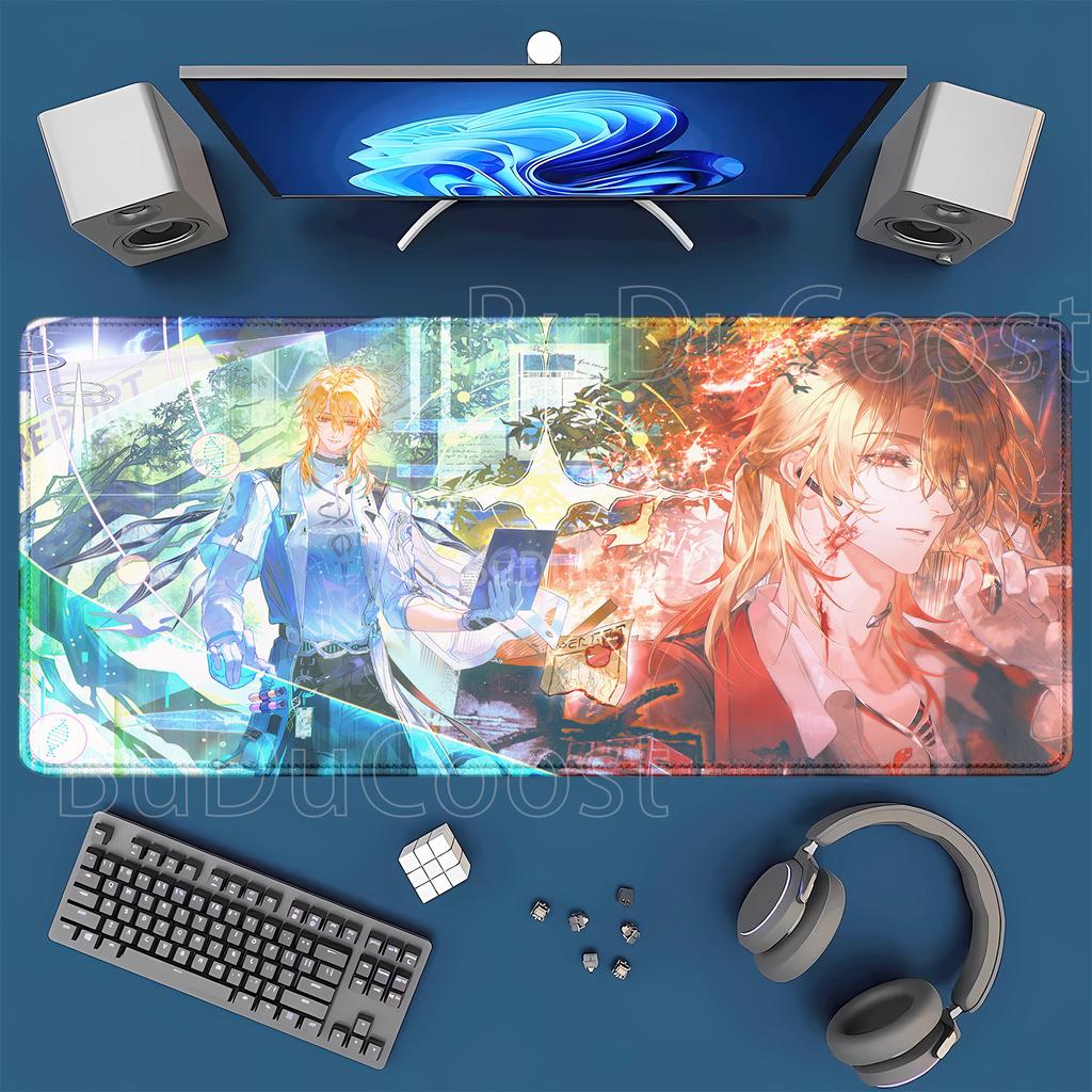 Wuthering Waves LuukHerssen Mousepad overlock offices Gaming keyboard Mouse Pad Anime Rubber HD Printing xmm XXL Desk Mat