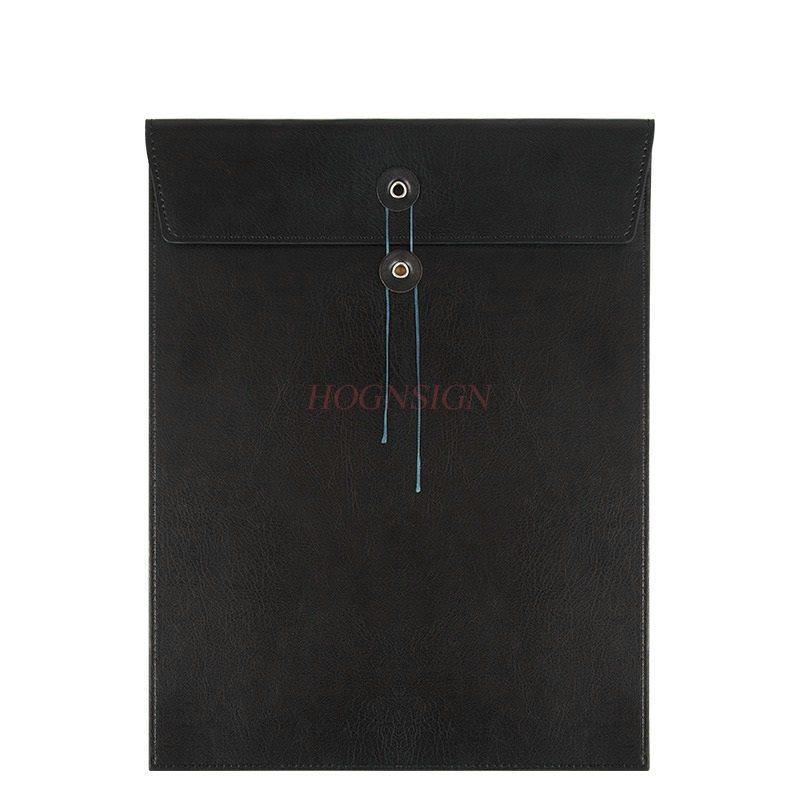 A4 Business Leather Document Bag Large Capacity Handheld Simple Data Archive Bag High End Meeting Storage Bag Bid