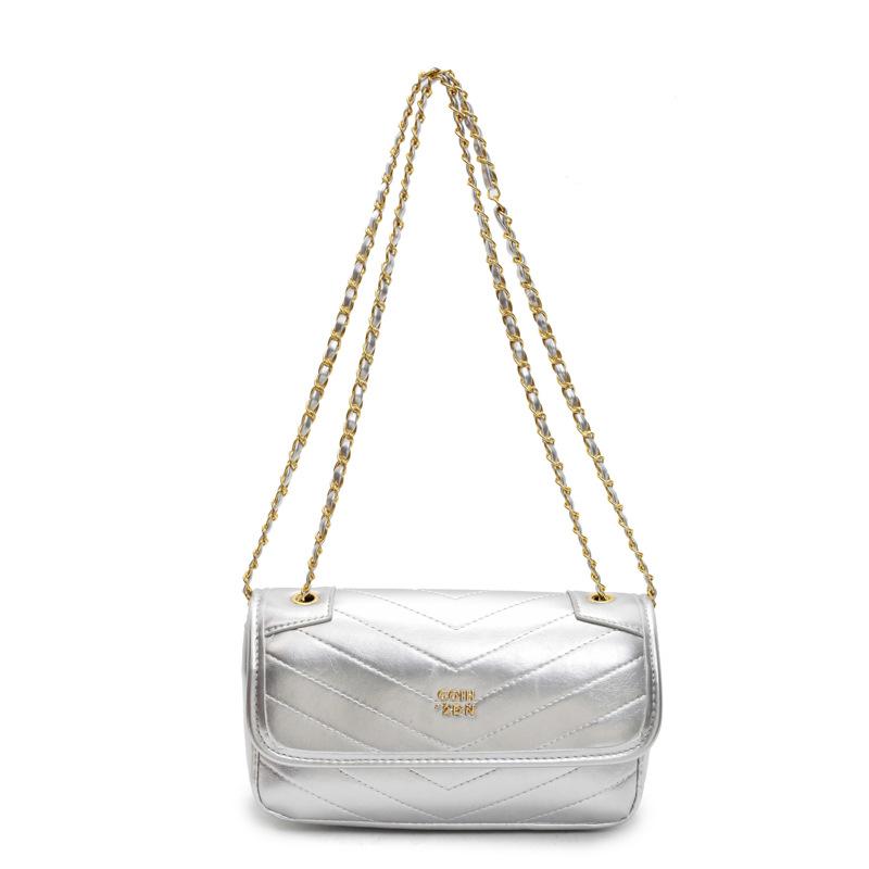 Bag Women's New Solid Color Fashionable Versatile Shoulder Bag Commuter Messenger Bag