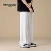 MMOPTOP Trendy Casual Pants for Men, Spring And Summer Draping Simple Loose Comfortable Straight-Leg Sports Trousers FY02 Gray 3XL