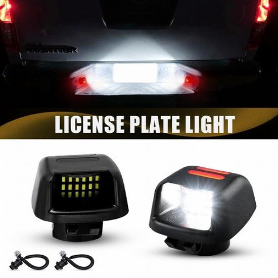 2PCS Red LED White License Plate Fit Kit Light Nissan Suzuki Xterra Equator