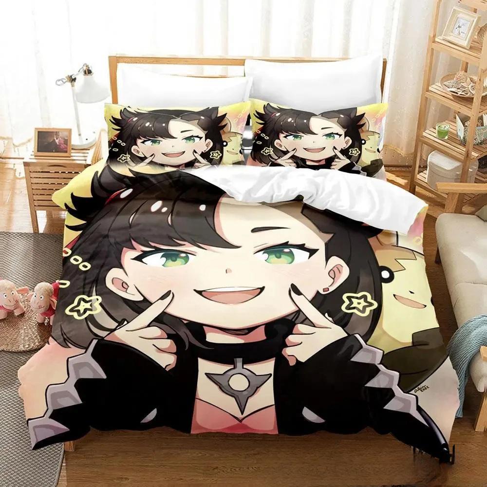 3D Print Anime Marnie Bedding Set Duvet Cover Bed Set Quilt Cover Pillowcase Comforter King Queen Size Boys Adult Home Textiles