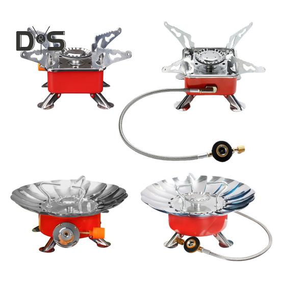 Outdoor-Campingkocher mit Tragetasche, 2800 W, tragbar, faltbar, für Wanderungen, Picknicks, Campingkocher, elektronische Zündung, Kochbrenner, quadratisch, rund, Gaskocher