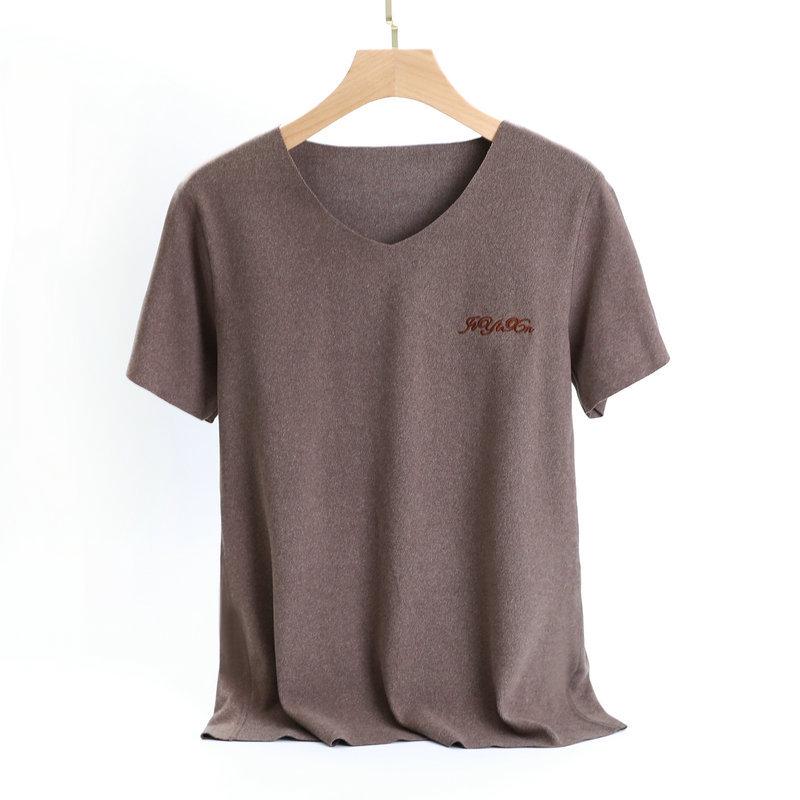 

Мужская теплая футболка Otaku из немецкого бархата с V-образным вырезом и короткими рукавами, а также утепленная бархатная рубашка для осени/зимы. 5XL