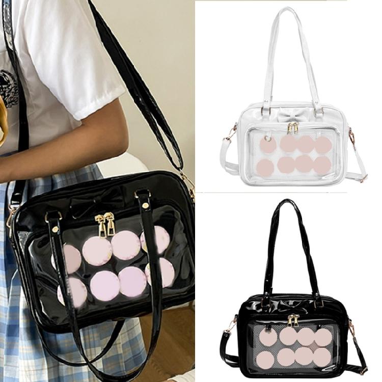Damska Przezroczysta Torebka na Ramię DIY Ita Bag Dziewczęca Urocza Torebka Crossbody do Szkoły