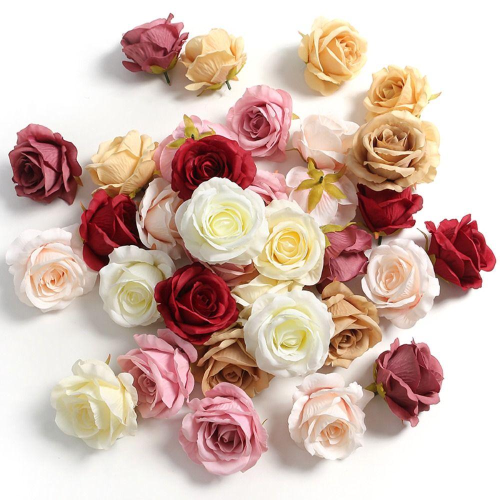 

5pcs DIY Simulation Rose Flowers Real Touch Fake Flowers Party Wedding Decor