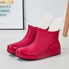 Women's Fashion Waterproof Non-Slip Fleece-Lined Short Rain Boots