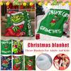 Green Monster- Flannel Blanket Comfortable Flannel Digital Print Blanket