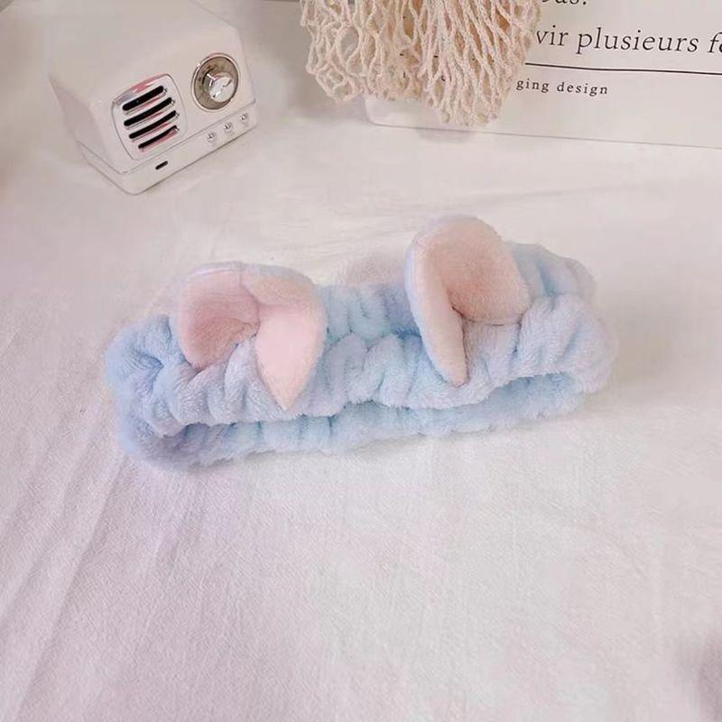 Honeyfluff - Chenille Animal Ear Face Wash Headband