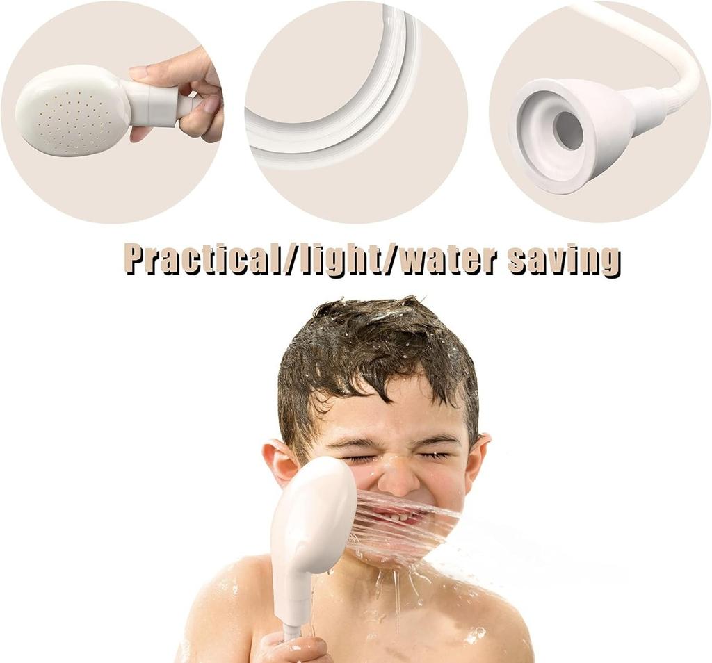 Portable Rubber Hose Nozzle, Size, Easy To Use, Hand Shower, Suitable for People or Pets