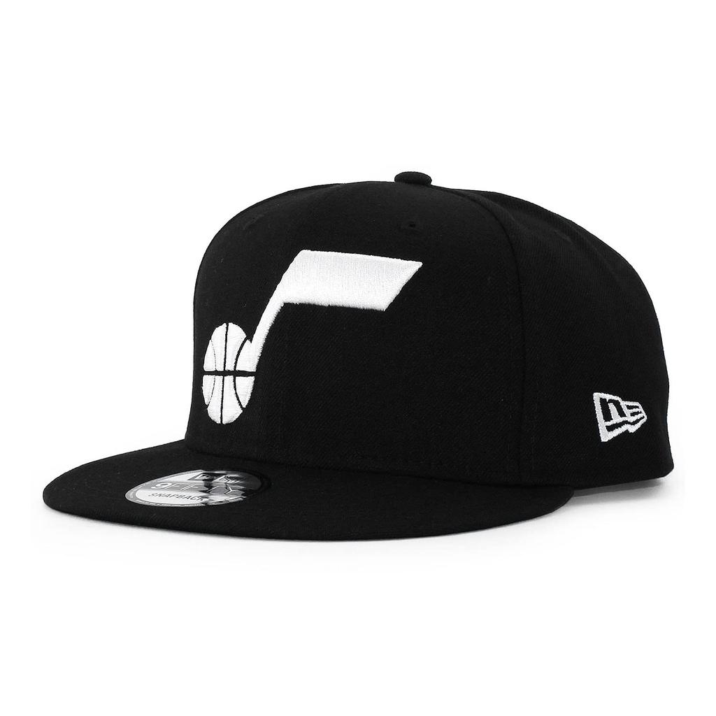 [New Era] 9FIFTY Snapback Cap [NBA WESTERN CONFERENCE TEAM-BASIC SNAPBACK CAP] Hat Cap 950 Black (Utah Jazz) [Used]