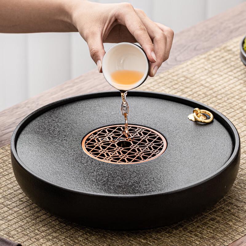 Jinyuxi Black Ceramic Portable Tea Set