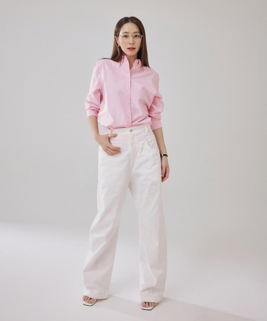 Seteo (W) Cotton Curved Pants White