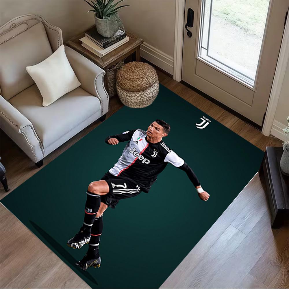Ronaldo Juventus Action Floor Mat Design for Playrooms Living Rooms Entryway Study Room Anti-slip Rug Decorate Offices Wedding Party Gift
