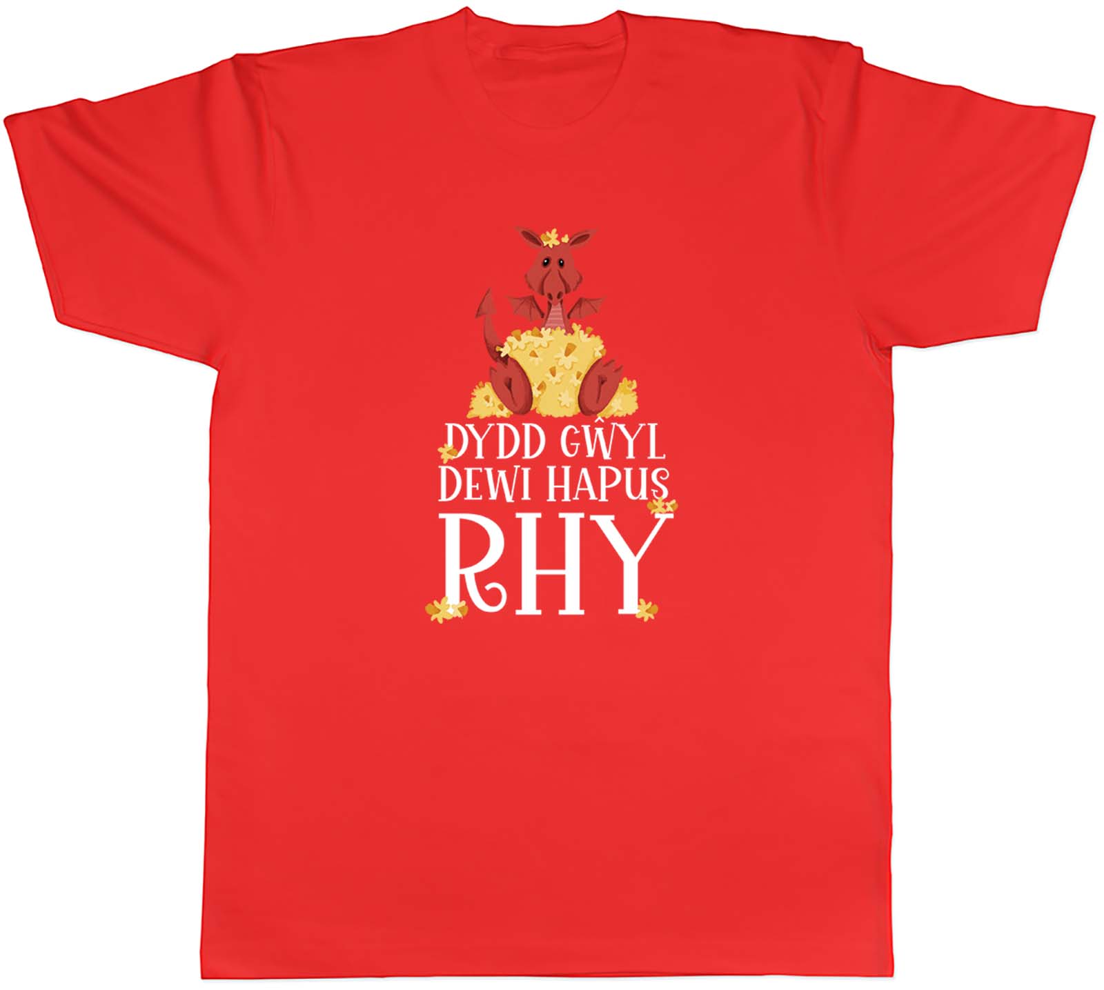 Personalised Dydd Gwyl Dewi Hapus TShirt Unisexs St Davids Day Dragon Tee Gift S