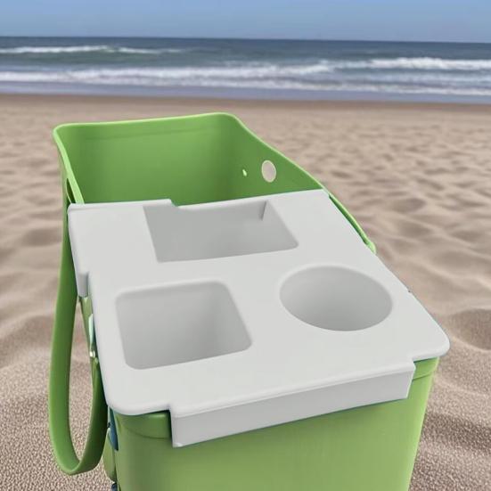 Snack Container Tray with Cup Holder Large Capacity Multiple Compartments