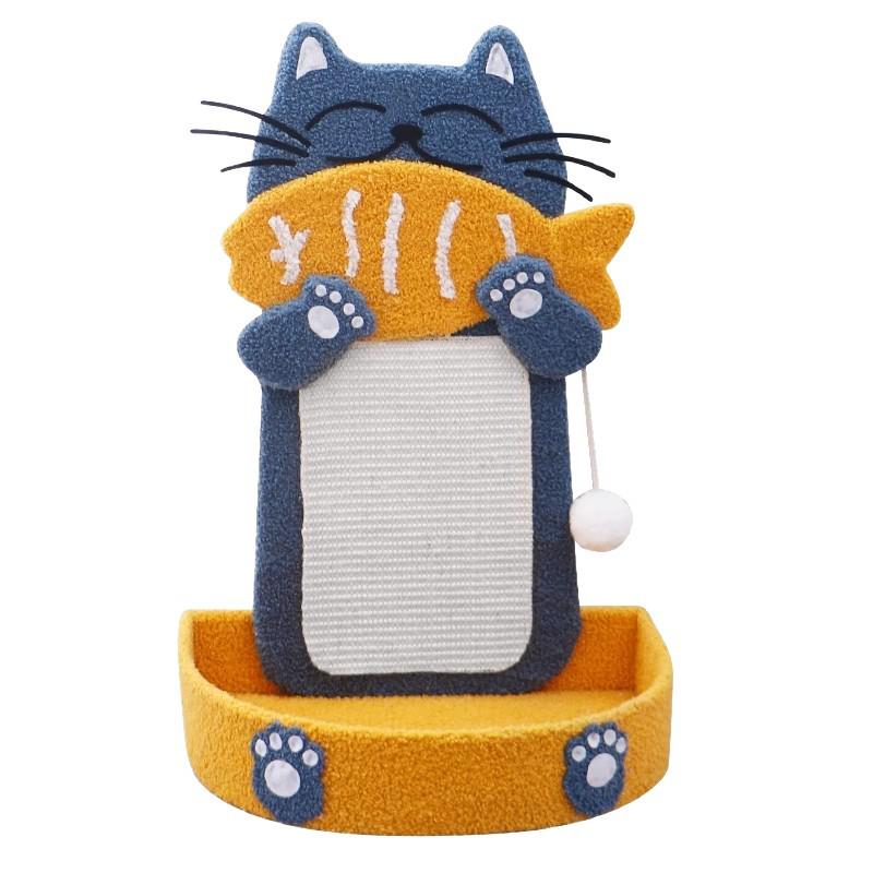 Large Vertical Sisal Cat Scratching Board & Climbing Frame with Integrated Cat Bed and Kitten Toy