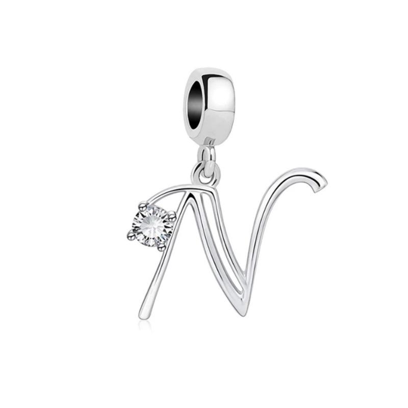 Fine 26 A-Z Lucky Letters Pendant Charm Beads Fit Original Bracelets Necklace Accessories Diy Women Jewelry Gifts