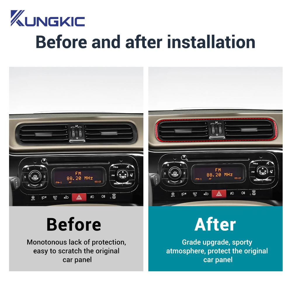 Real Soft Carbon Fiber Sticker For Fiat Panda 2013-2019 2020 2025 2025 2025 2025 2025 LHD RHD Car Lnstrument Central Control