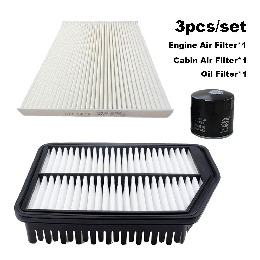 3pcs Filter Set For KIA CERATO(YD) 2012 2013 2014 2015 2016 2017 1.6L 1600cc Engine Cabin A/C Air Oil Filter Accessories