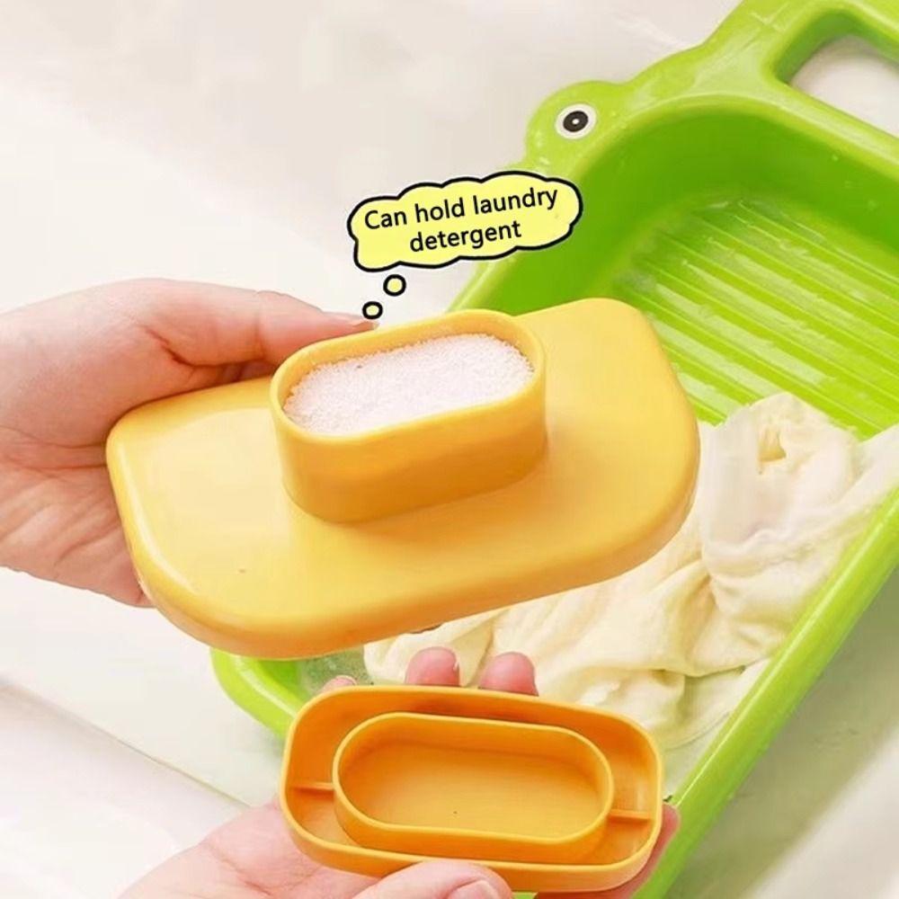 Anti-slip Laundry Board Plastic Integrated Lovely Washing Board Clothes Washboard  Home Baby Wash