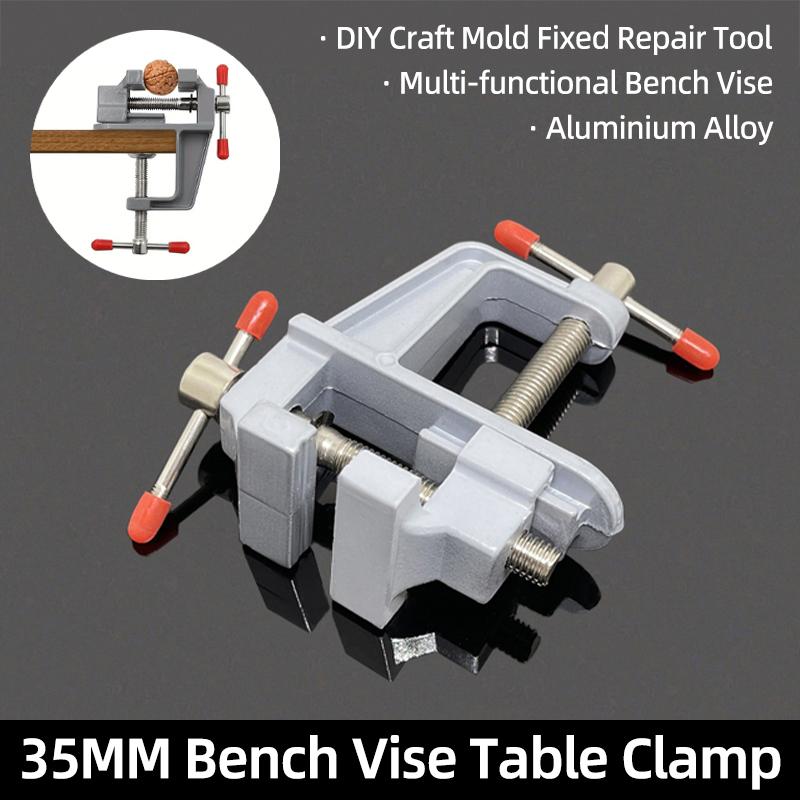 35MM Mini Bench Vise Table Clamp Screw Multi-functional Pliers DIY Craft Mold Fixed Repair Tools Small Hobby Workbench Accessory