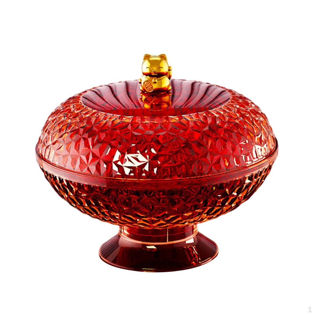 Countertop Fruit Bowl with Lid Basket Removable Holder, Plate for Party Wedding