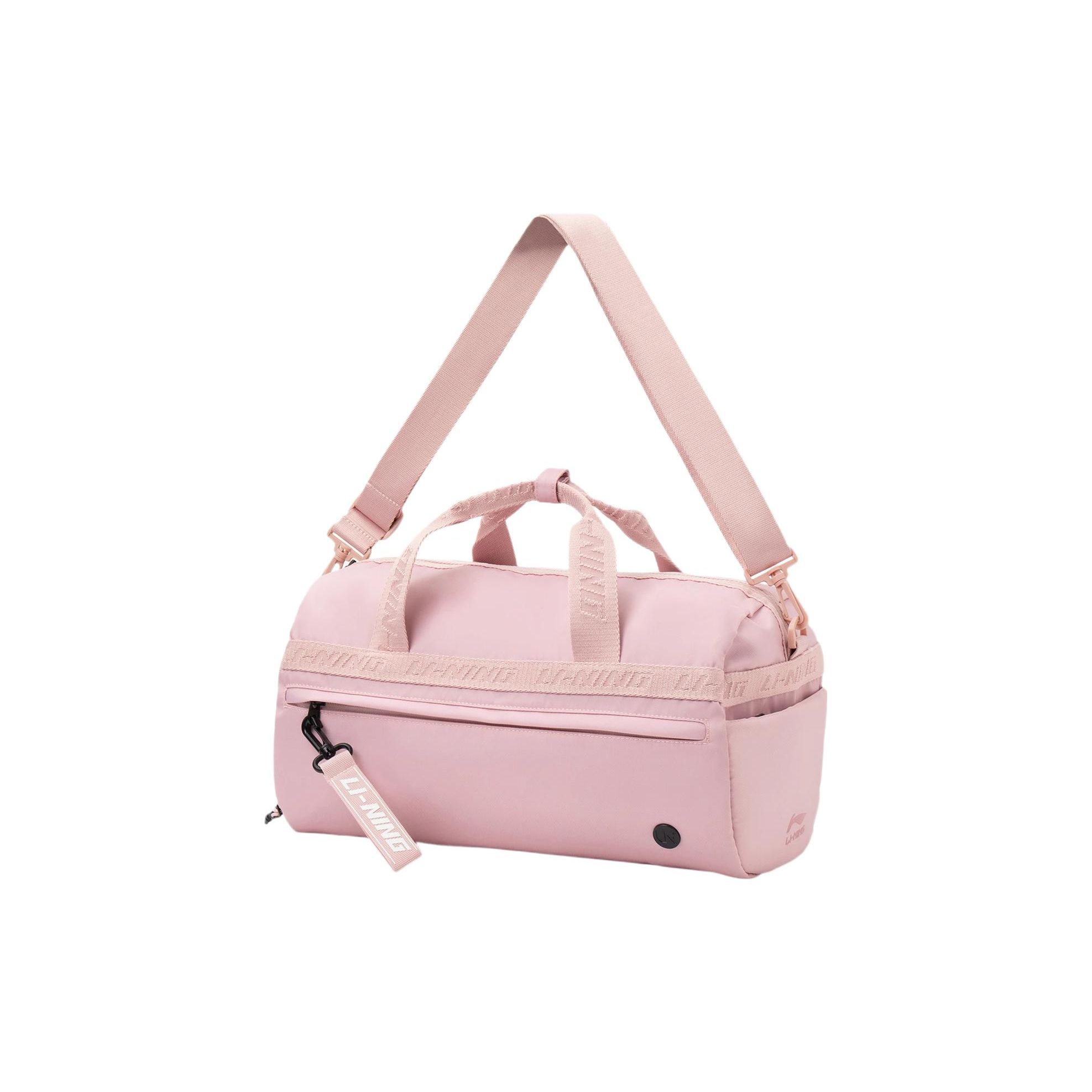 Li Ning Fitness Series Large Capacity Handheld Shoulder Crossbody Fabric Travel Bag Gym Bag Unisex bags Cherry-Blossom-Pink ABLS008-2 Cherry Blossom Pink