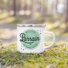 Bester Pate & Beste Patin der Welt Französischer Druck Emaille-Tassen Bruder Schwester Freunde Geschenke Trinken Milch Kaffee Tasse Camping Tasse