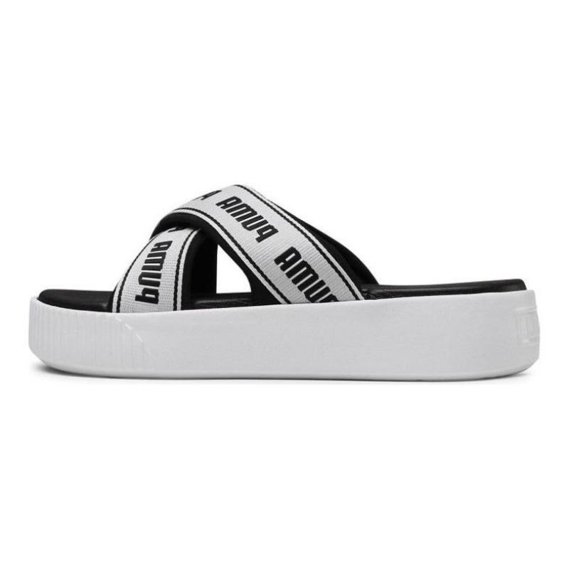 PUMA Platform women platform slide sandals black white 380677-01 EU 37