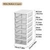 4/6Layers Medium Desktop Storage Box with Drawer Heightened Table Organizer Plastic Office Storage Cabinet  for Home Stationery